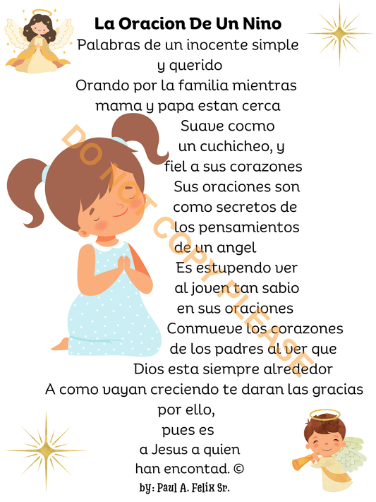 No. Eleven -A Child's Prayers (Spanish)