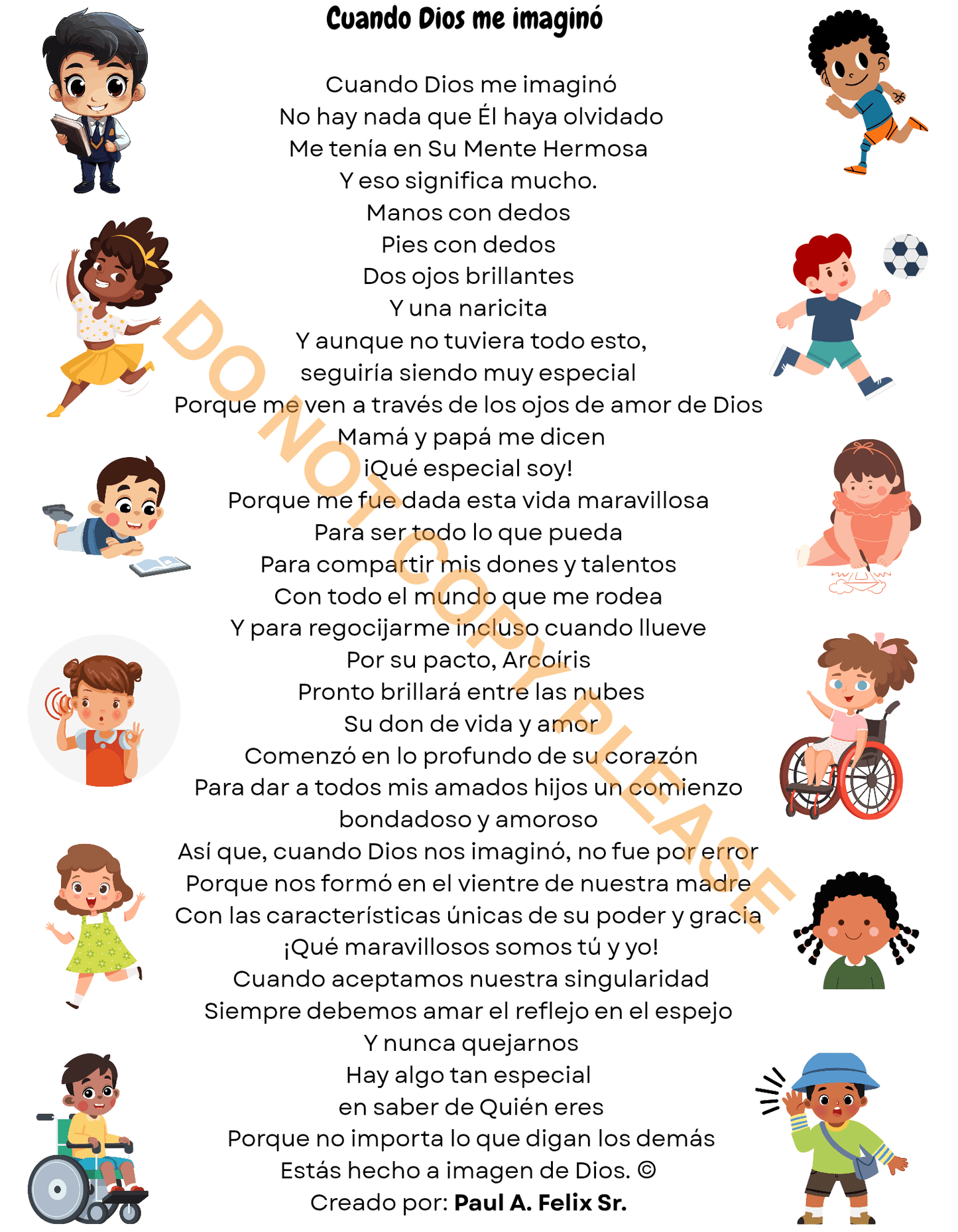 Children's Affirmations- Wall Art